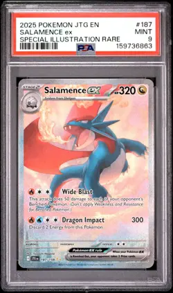 Salamence EX 187/159 Special Illustration Rare Pokemon PSA 9 *863 - Image 1