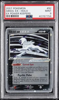 2007 POKEMON EX POWER KEEPERS #92 ABSOL EX-HOLO PSA 9 - Image 1