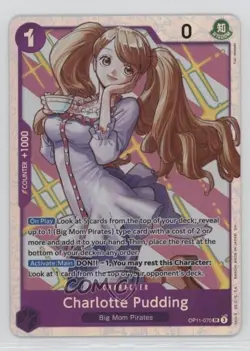 2025 One Piece Card Game: A Fist of Divine Speed OP11 SR Charlotte Pudding - Image 1