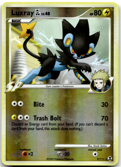 Luxray 9/111 Rising Rivals Reverse Holo Pokemon Card LP - Image 1