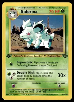 Pokemon TCG Jungle 1st Edition #40/64 Nidorina LP+ - Image 1