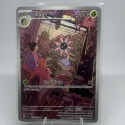 Pokemon Lileep 145/142 Sv07 Stellar Crown Illustration Rare Holo Bind Down - Image 1