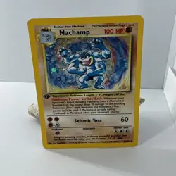 Pokemon TCG Cards 1st Edition Machamp 8/102 Base Set Holo Rare LP - Image 1