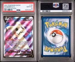 ​Mimikyu V Pokemon TCG Mimikyu V 148/163 Battle Styles Full Art PSA 10 GEM MINT - Image 2