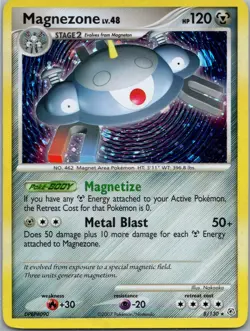 Magnezone 8/130 - Pokemon TCG Diamond and Pearl - Holo Rare - MP - Image 1