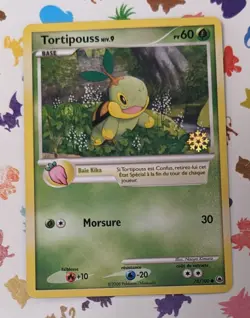 Pokemon TCG Turtwig 78/100 *French* Holiday Countdown Snowflake Stamped 2008 - Image 1
