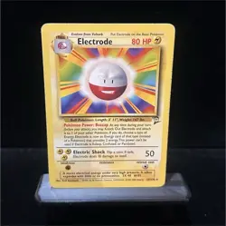 Wizards of the Coast Pokemon TCG Base Set Electrode 2/102 Rare 80 HP Unlimited - Image 1