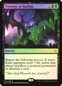 MTG NM+ FOIL Torment of Hailfire Promo Pack Hour of Devastation #077 Magic Card - Image 1