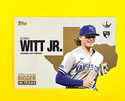 2022 Topps X Bobby Witt, Jr. CROWN COLLECTION BIGGER IN TEXAS Die-Cut RC Rookie - Image 1