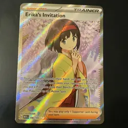 Pokemon Erika's Invitation 196/165 Ultra Rare Full Art Holo Trainer Card - Image 1