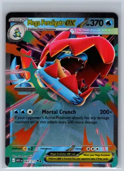 Mega Feraligatr ex 043/217 Double Rare Ascended Heroes Pokemon Holo Near Mint - Image 1
