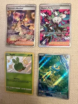 Pokemon Card Lot Acerola’s Mischief Roxie’s Performance Froakie Applin NM - Image 1