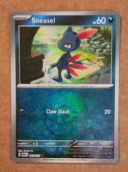 Pokemon- Sneasel 061/131- Prismatic Evolutions- Pokeball Pattern Holo Card - Image 3
