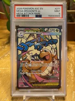Pokemon TCG MEGA DRAGONITE ex Ascended Heroes EN Mega Attack Rare 271/217 PSA 9 - Image 1