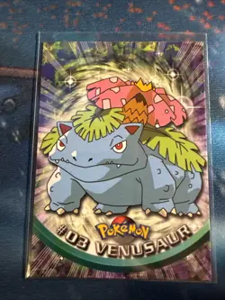 Pokemon #03 Venusaur Card Topps Series 1 Black Logo - Image 1