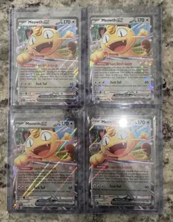 Pokemon TCG Meowth ex 062/088 Double Rare Holo Perfect Order Near Mint (4x) - Image 1