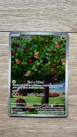 Pokemon Applin 185/167 - SV06:Twilight Masquerade Illustration Rare Holo Card NM - Image 1