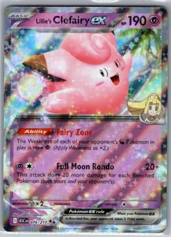 Lillie's Clefairy ex 076/217 ME: Ascended Heroes - Pokemon Card - NM - Image 1
