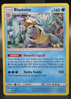 Blastoise 25/181 Cracked Ice Holo Team Up Pokemon TCG NM/LP 2019 - Image 2