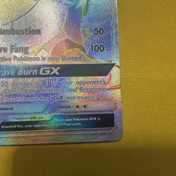 Pokemon TCG Entei GX 74/73 Secret Rare Rainbow Holo Shining Legends NM- - Image 5