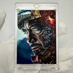 Iron Man Marvel Original Sketch Card 1/1 Hand-Drawn Art Signed Zachary Wang - Image 3
