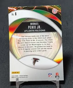 Michael Penix Jr. Portals Rookie RC 2024 Panini Prizm Card #6 Atlanta Falcons - Image 2