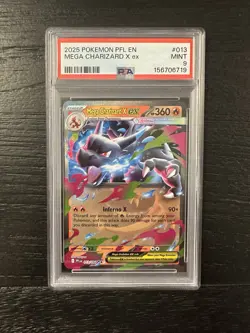 Pokemon TCG Mega Charizard X ex 013/094 Holo Phantasmal Flames PSA 9 EN - Image 1