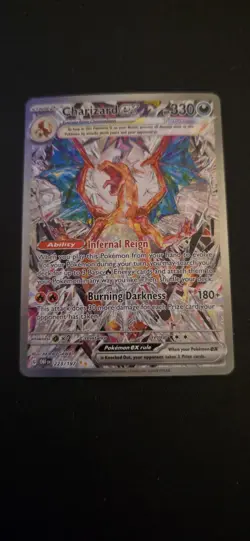 Pokemon Charizard ex SV03 Obsidian Flames 223/197 Full Art Holo SIR Eng 2023 - Image 1