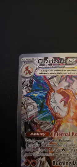 Pokemon Charizard ex SV03 Obsidian Flames 223/197 Full Art Holo SIR Eng 2023 - Image 2