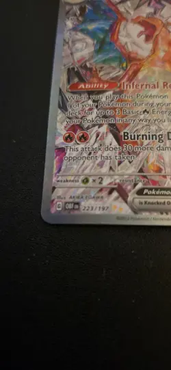 Pokemon Charizard ex SV03 Obsidian Flames 223/197 Full Art Holo SIR Eng 2023 - Image 5