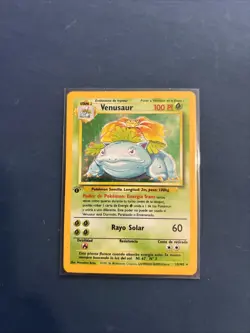 Pokemon Venusaur 1st Edition Base Set 15/102 Spanish WOTC NM Rare Holo 1999 - Image 1