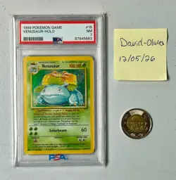1999 Pokemon Base Set Venusaur Holo #15/102 PSA 7 NM Vintage Rare - Image 1