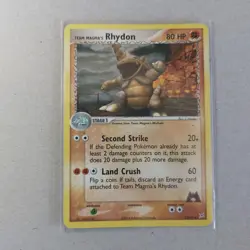 Team Magma’s Rhydon 22/95 Rare Team Magma vs Team Aqua Pokemon Card - Image 1