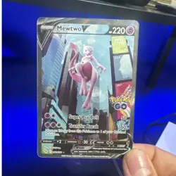Pokemon Mewtwo V Pokemon GO 072/078 Ultra Rare Holo Full Art Basic HP220 Card - Image 1