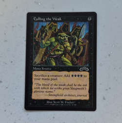 Wizards of the Coast MTG Culling the Weak Mana Source Exodus Black English 1998 - Image 1