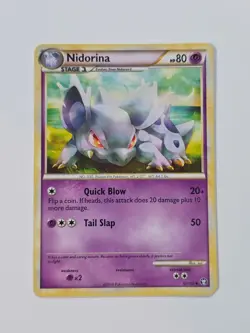 Nidorina Uncommon - HGSS Triumphant 45/102 2010 NM Pokemon Card - Image 1