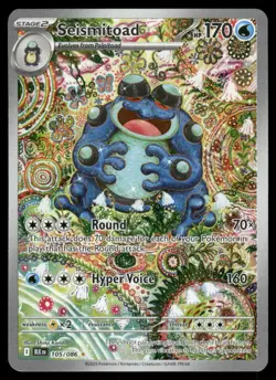 Pokemon Cards Seismitoad 105/086 Black Bolt Holo Illustration Rare NM - Image 1