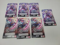 Gundam Card Game New Type Rising GB01 Sleeved Booster Packs lot x7 sealed packs. - Image 1