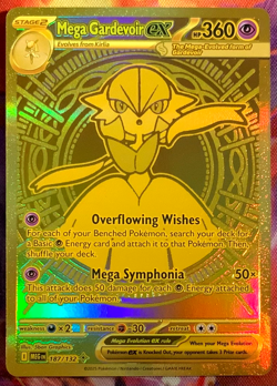 Pokemon Mega Evolutions Mega Gardevoir EX 187/132 Mega Hyper Rare Gold English - Image 1