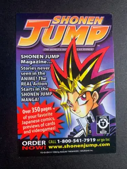 2-sided Shonen Jump Yu-Gi-Oh! The Movie Ani-Manga Ad Promo Card Insert Ephemera - Image 2