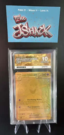 Mega Evolution, Mega Gardevoir Ex Gold Mega Hyper Rare 187/132 Gem Mint Ace 10 - Image 1