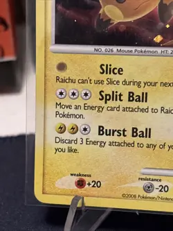 Pokemon Raichu holo Rare 8/100 Stormfront 2008 LP-MP - Image 5