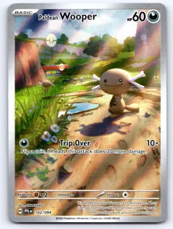 Paldean Wooper 102/094 Illustration Rare Phantasmal Flames Pokemon Holo NM - Image 1