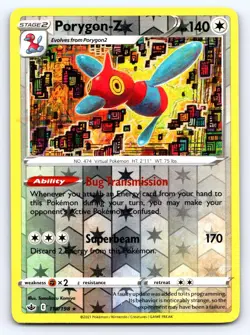 Porygon-Z 118/198 Holo Rare Chilling Reign Pokemon Reverse Holo Near Mint - Image 1
