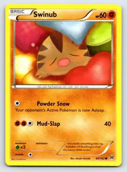 Swinub 80/162 Common BREAKthrough Pokemon Lightly Played - Image 1