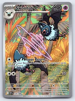 Swoobat 120/086 Illustration Rare White Flare Pokemon Holo Near Mint - Image 1