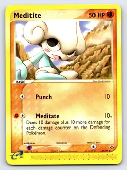 Meditite 37/97 Uncommon Dragon Pokemon Near Mint - Image 1