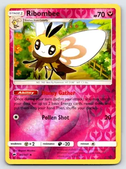 Ribombee 96/147 Uncommon Burning Shadows Pokemon Reverse Holo Lightly Played - Image 1