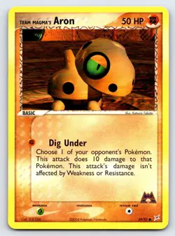 Team Magma's Aron 59/95 Common Team Magma vs Team Aqua Pokemon Lightly Played - Image 1