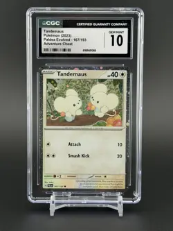 Pokemon Tandemaus #167 Cosmos Holo Paldea Evolved 2023 - CGC 10 Gem Mint - Image 1